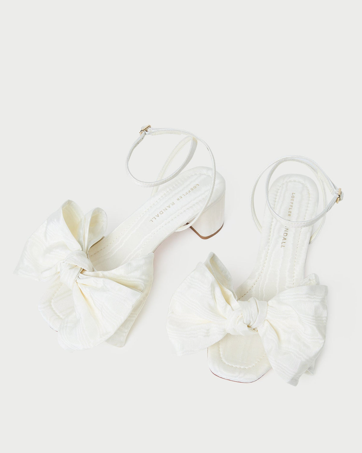 Loeffler Randall Essential - Carmen Cream Moiré Bow Sandal