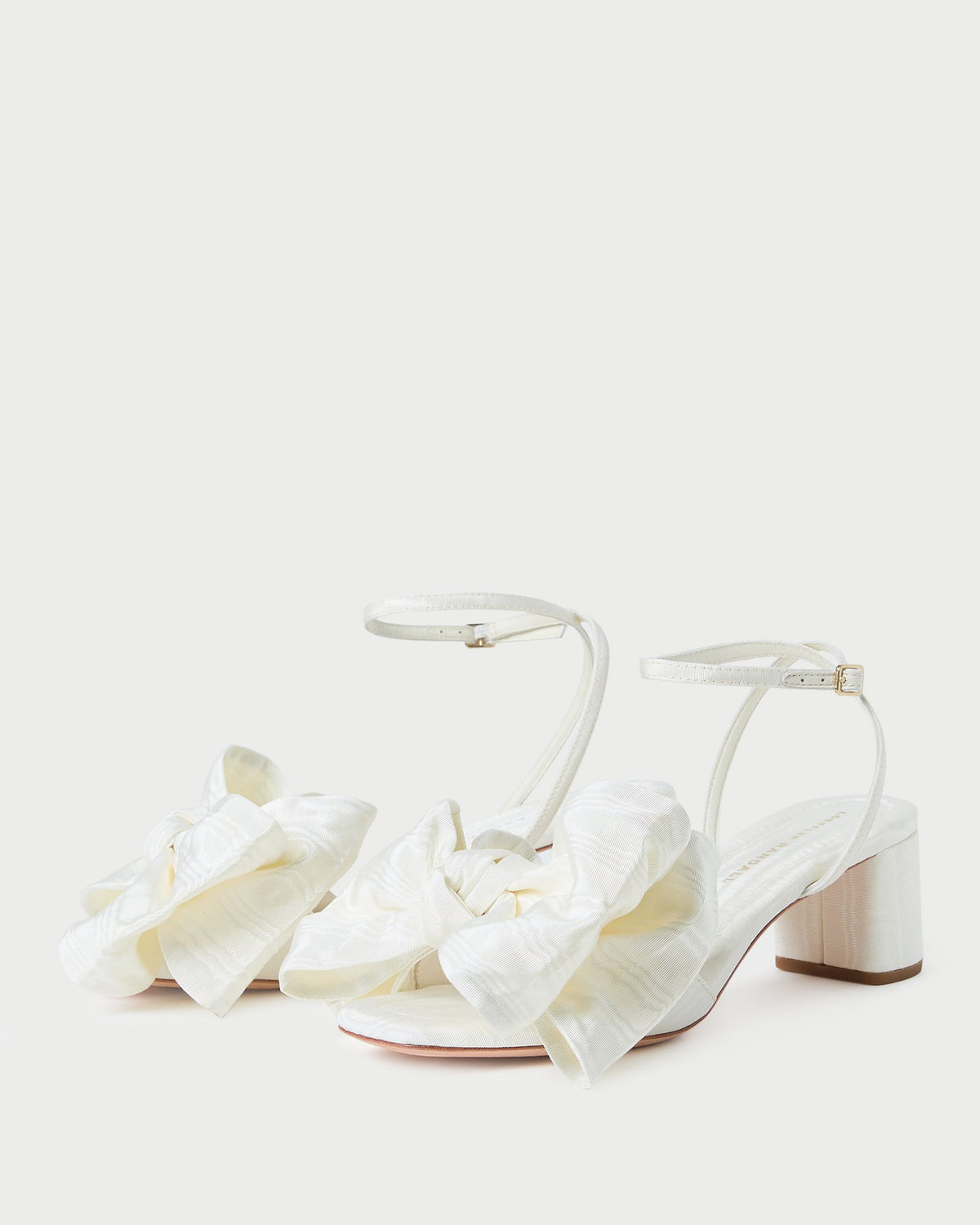 Loeffler Randall Essential - Carmen Cream Moiré Bow Sandal