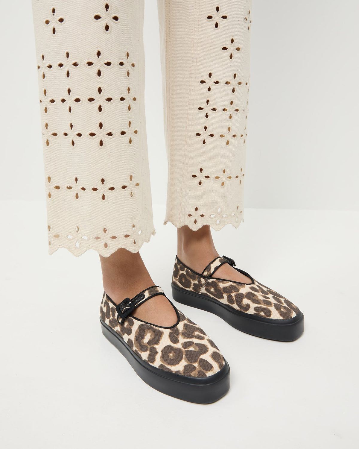 Loeffler Randall Recommended - Cooper Leopard Mary Jane Sneaker