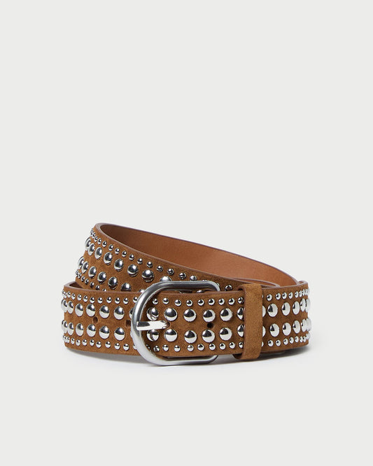 Loeffler Randall Popular - Isaac Cacao/Silver Studded Belt