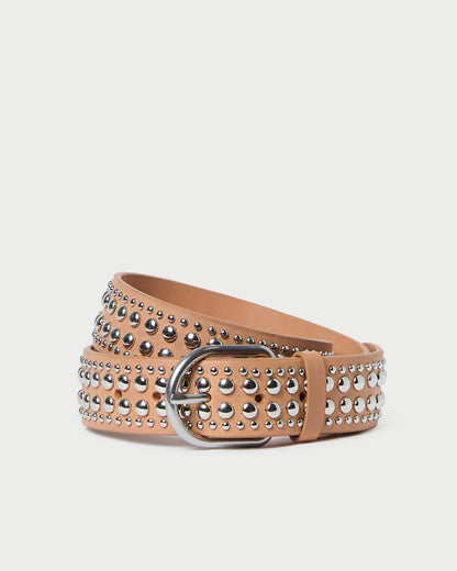 Loeffler Randall New - Isaac Honey/Silver Studded Belt