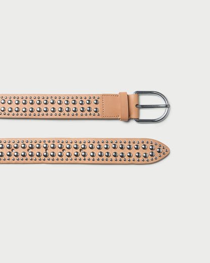 Loeffler Randall New - Isaac Honey/Silver Studded Belt