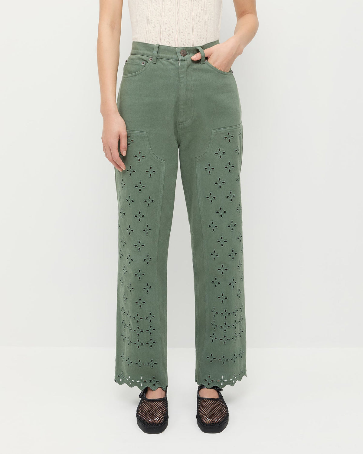 Loeffler Randall Great Value - Demi Embroidered Pant