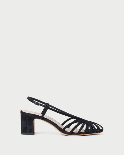 Loeffler Randall Popular - Priscilla Black Moiré Heeled Sandal
