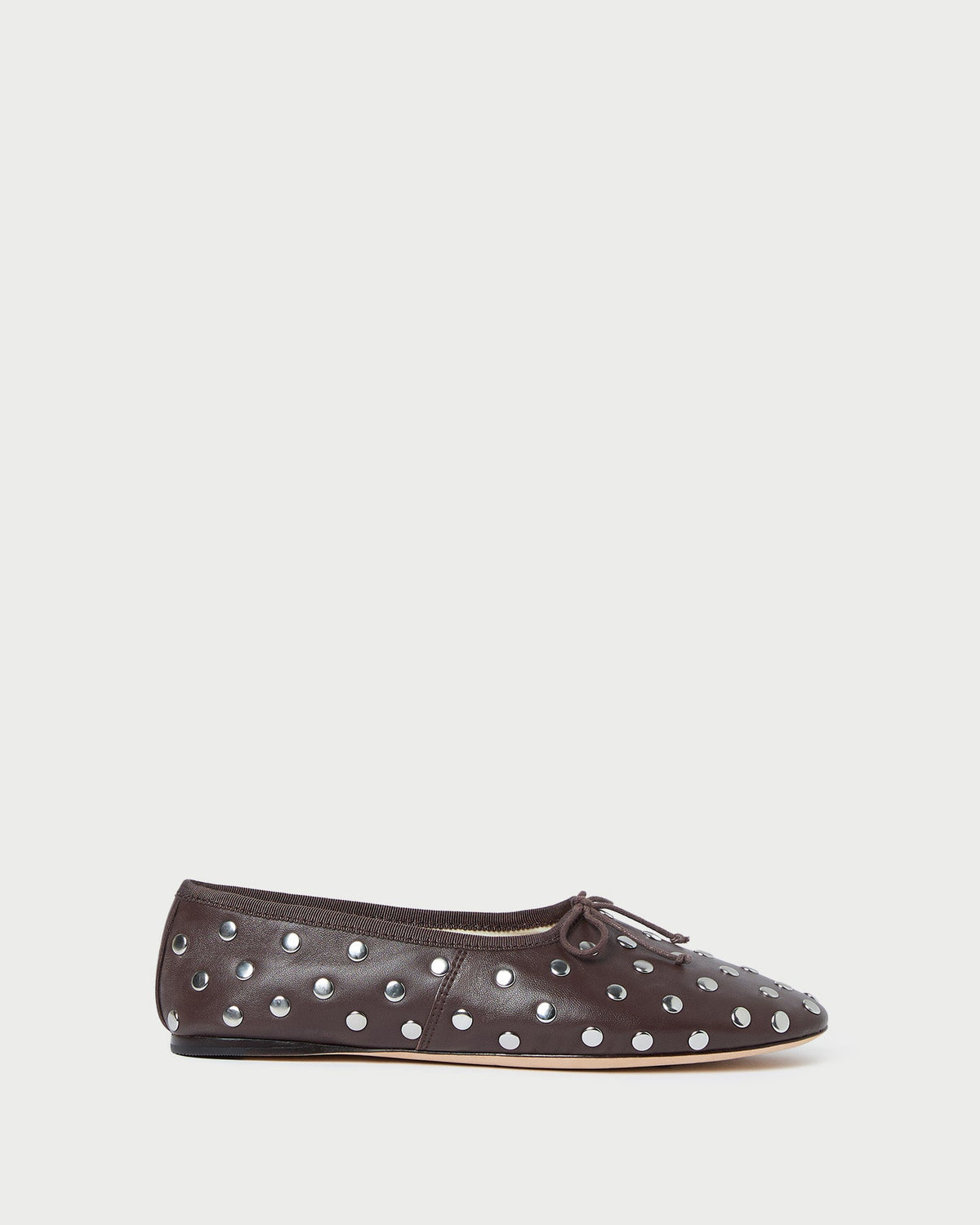 Loeffler Randall Trending - Landon Espresso/Silver Leather Ballet Flat