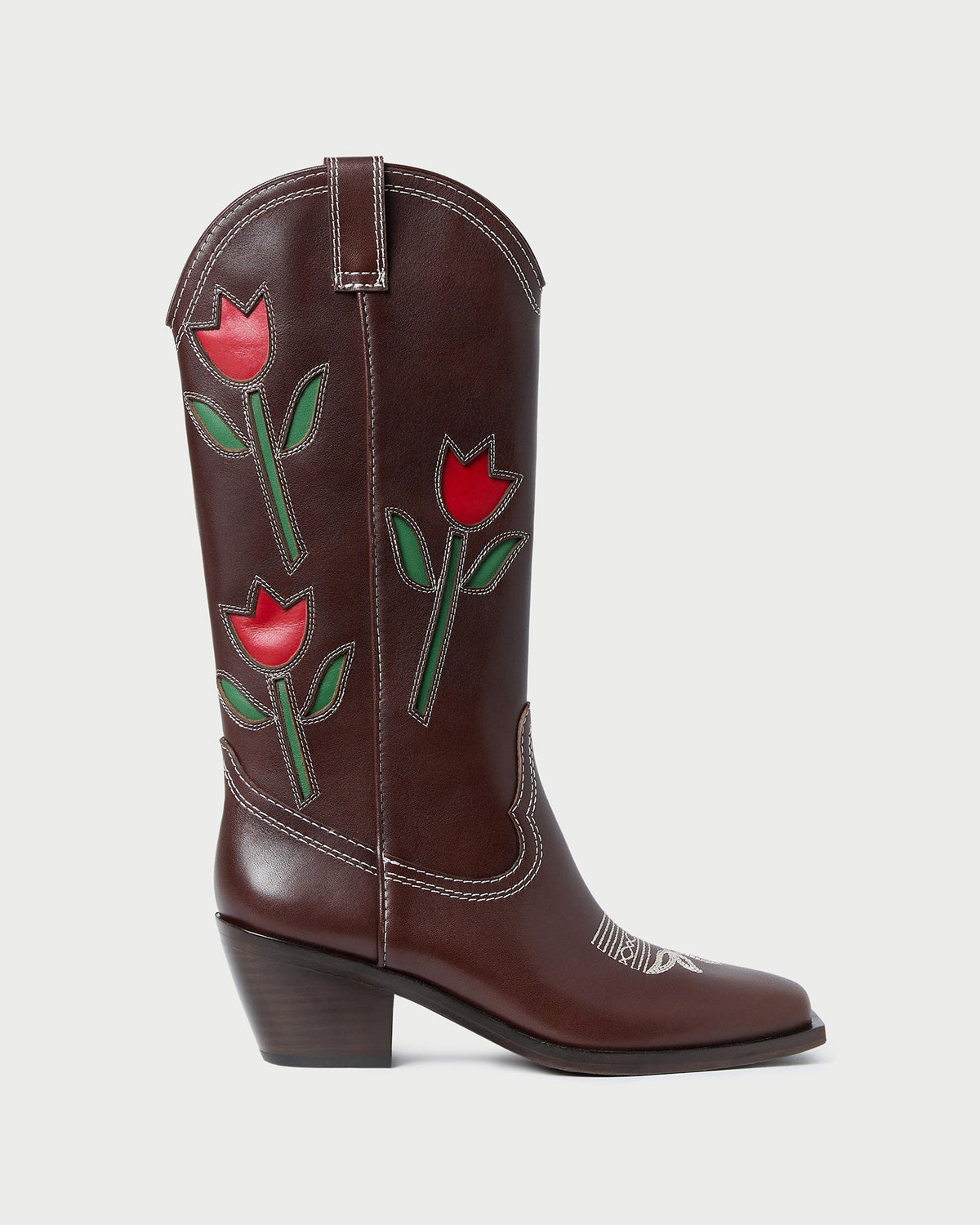 Loeffler Randall Best Seller - Wilder Espresso Leather Tulip Boot