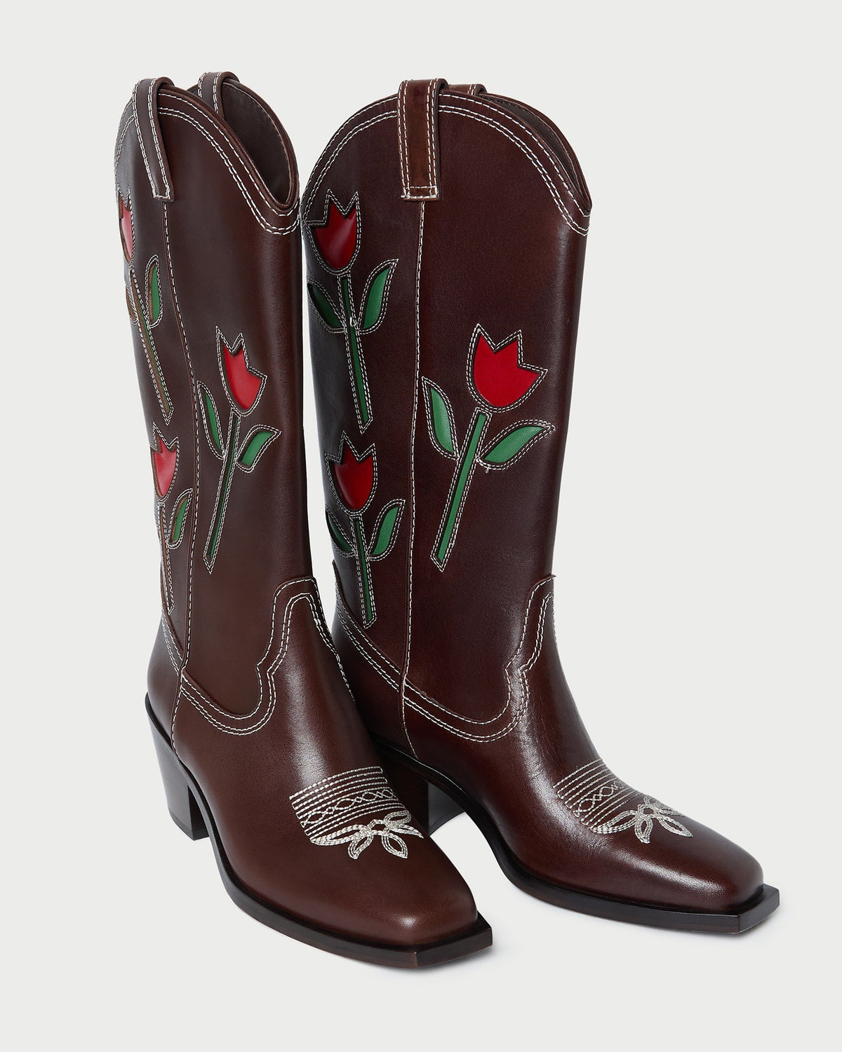 Loeffler Randall Best Seller - Wilder Espresso Leather Tulip Boot