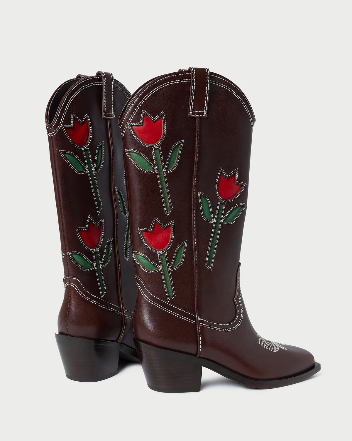 Loeffler Randall Best Seller - Wilder Espresso Leather Tulip Boot