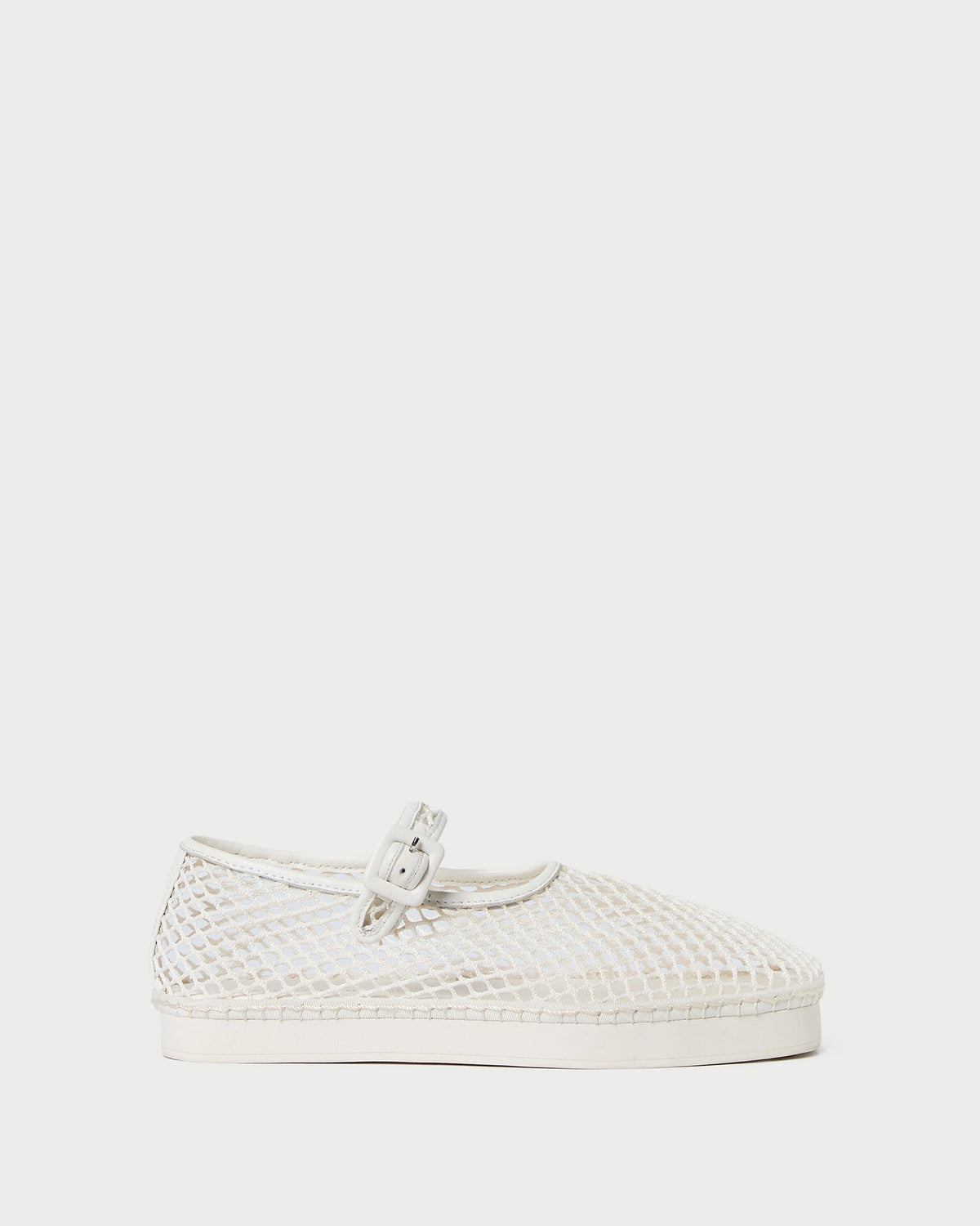 Loeffler Randall Exclusive - Rita White Netted Mary Jane