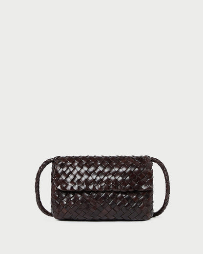 Loeffler Randall Exclusive - Vinnie Chocolate Woven Leather Crossbody
