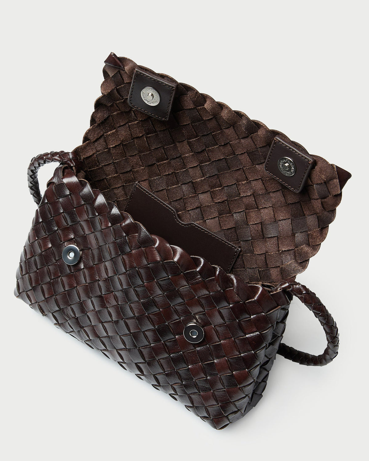 Loeffler Randall Exclusive - Vinnie Chocolate Woven Leather Crossbody