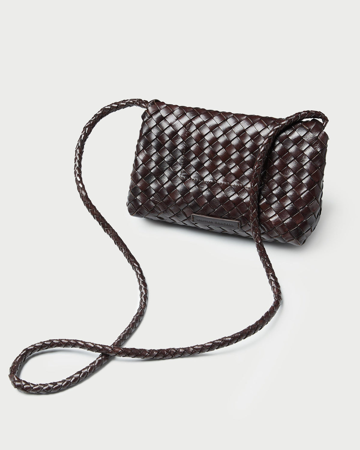 Loeffler Randall Exclusive - Vinnie Chocolate Woven Leather Crossbody