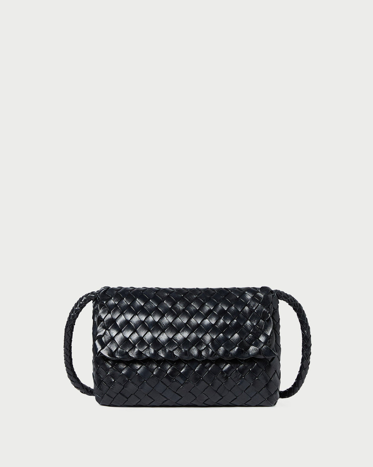 Loeffler Randall Deals - Vinnie Black Woven Leather Crossbody