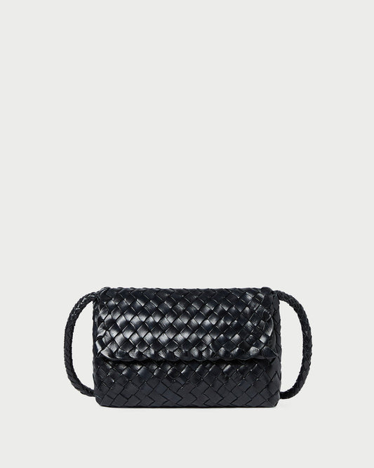 Loeffler Randall Deals - Vinnie Black Woven Leather Crossbody