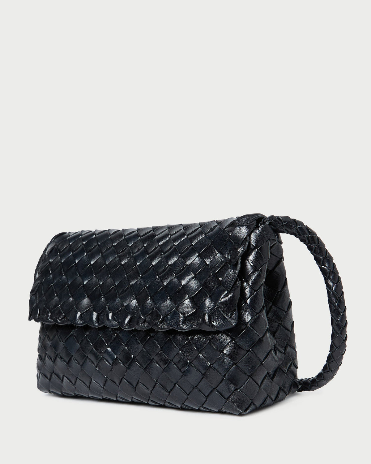 Loeffler Randall Deals - Vinnie Black Woven Leather Crossbody