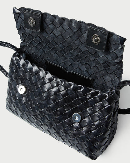 Loeffler Randall Deals - Vinnie Black Woven Leather Crossbody
