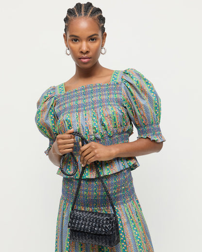 Loeffler Randall Deals - Vinnie Black Woven Leather Crossbody