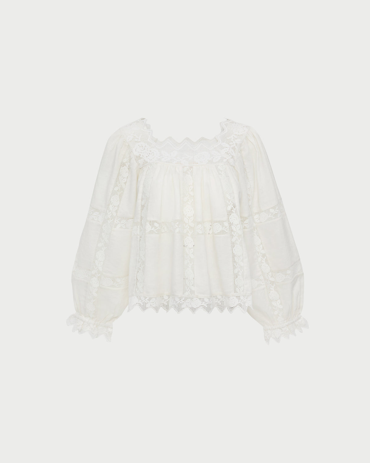 Loeffler Randall New - Pauline Embroidered Lace Blouse