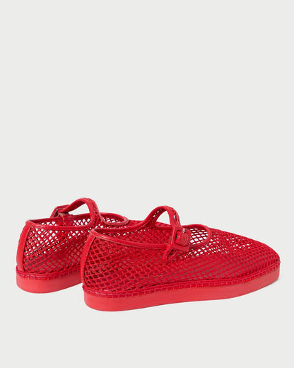 Loeffler Randall Quality - Rita Red Netted Mary Jane