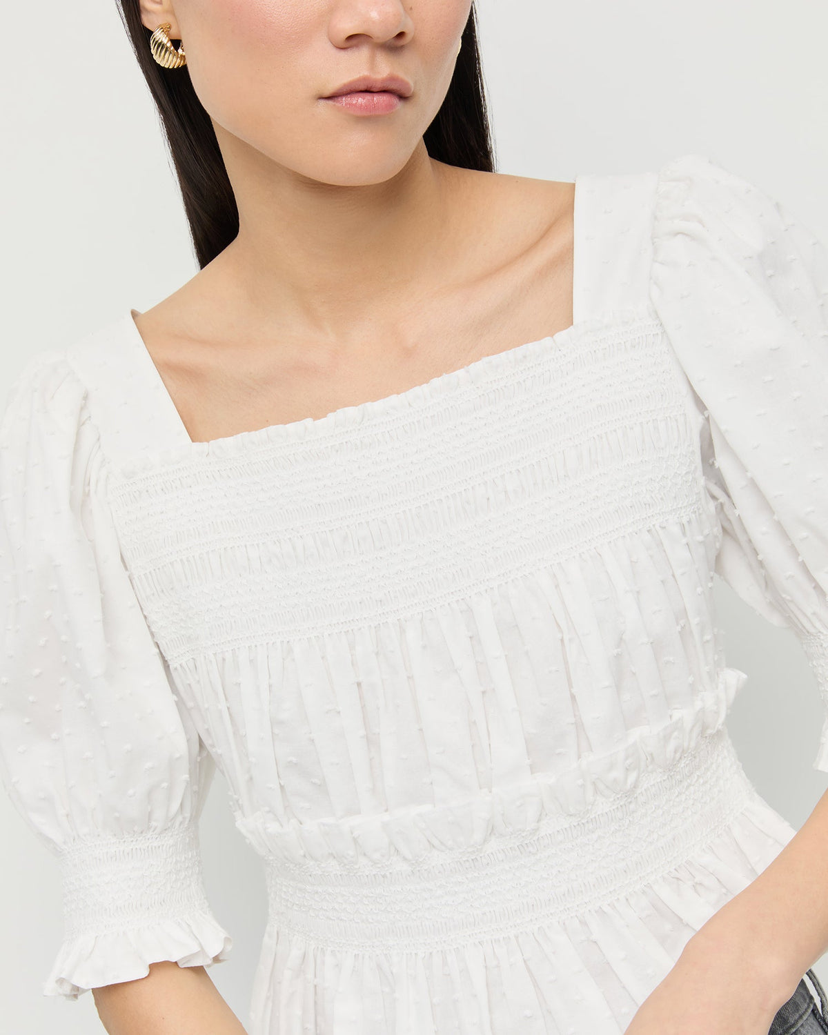 Loeffler Randall Trusted - Nicola Smocked Blouse