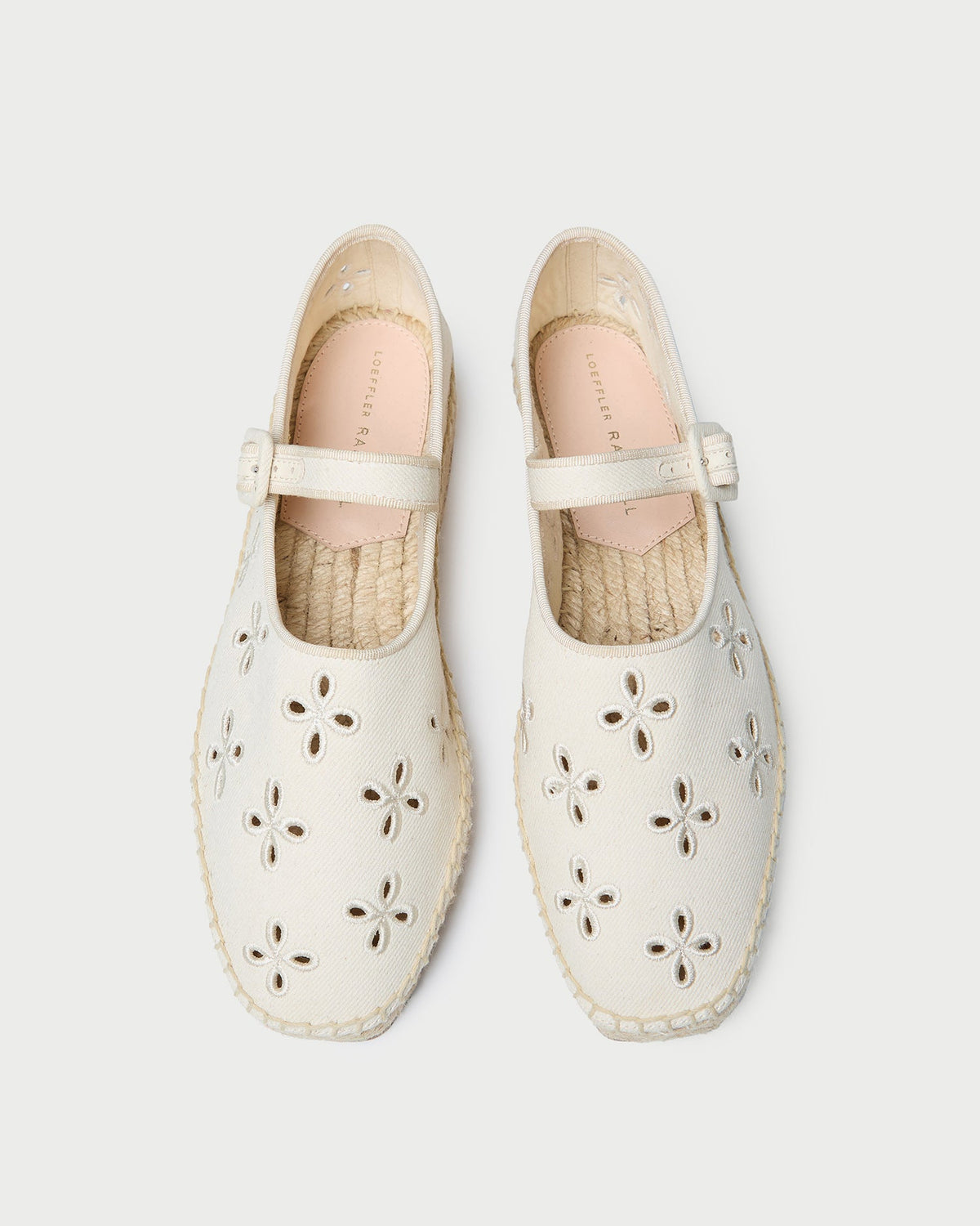 Loeffler Randall New - Clover Natural Embroidered Espadrille