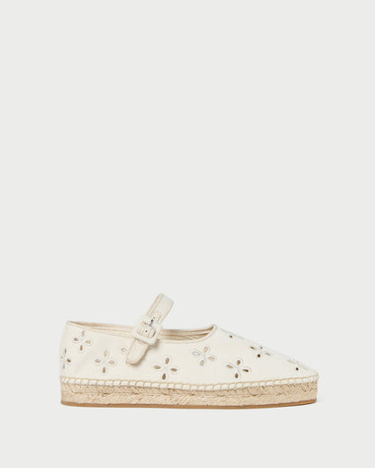 Loeffler Randall New - Clover Natural Embroidered Espadrille