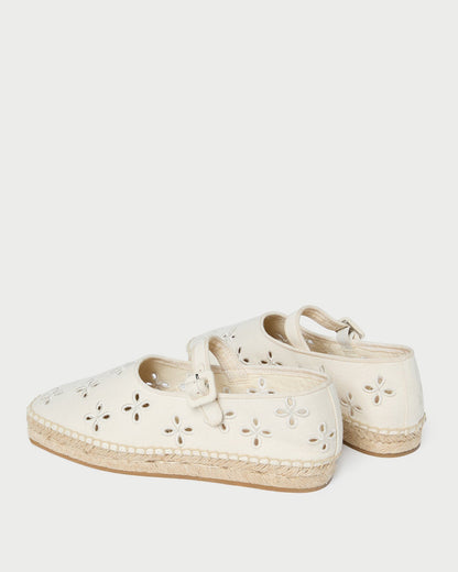 Loeffler Randall New - Clover Natural Embroidered Espadrille