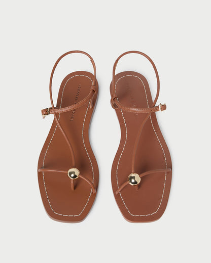 Loeffler Randall Deals - Lara Timber Leather Sandal