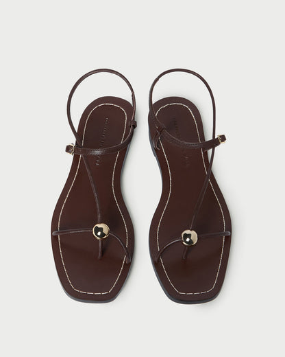 Loeffler Randall Trusted - Lara Espresso Leather Sandal