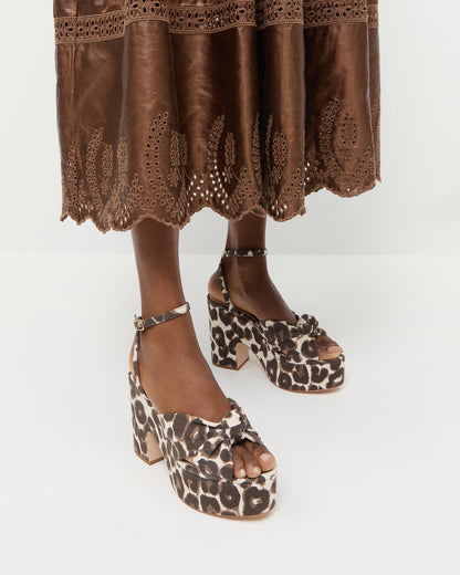 Loeffler Randall Top Pick - Liza Leopard Platform Sandal