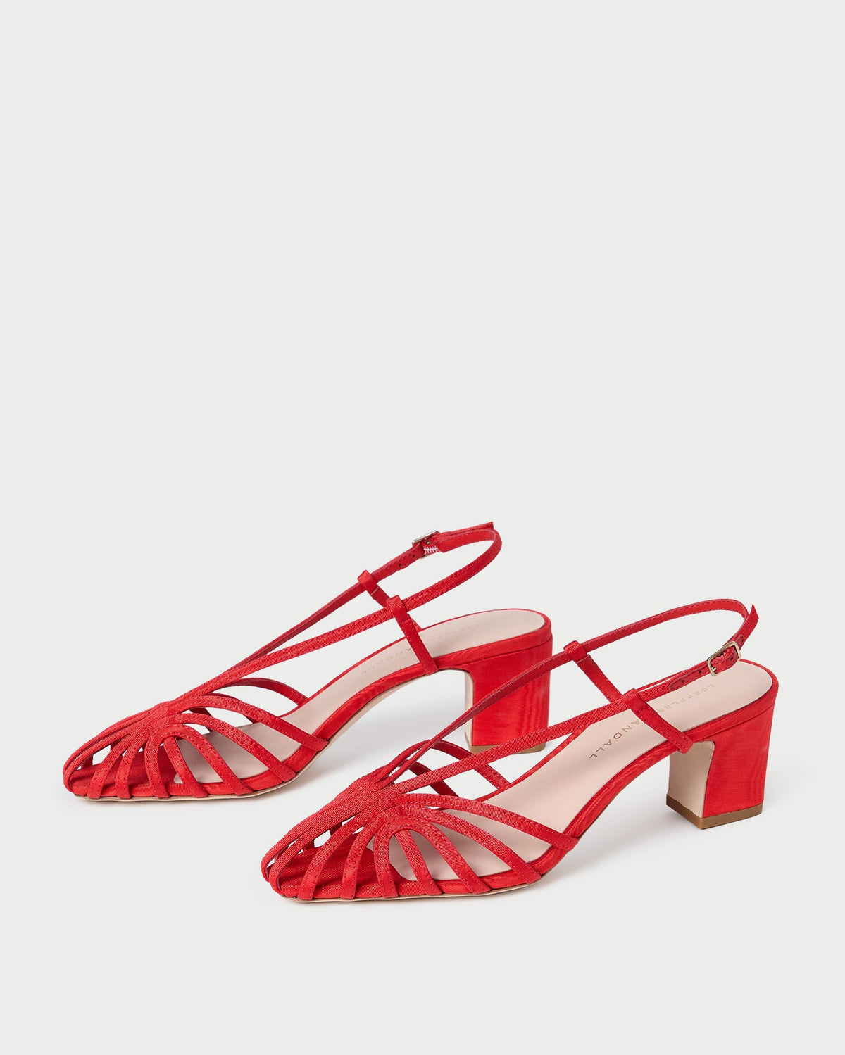 Loeffler Randall Sale - Priscilla Red Moiré Heeled Sandal
