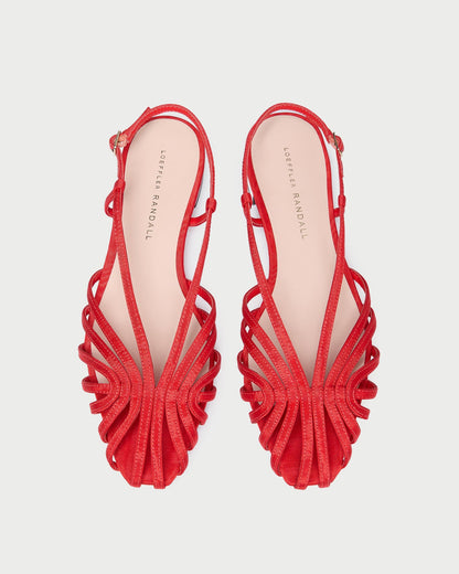 Loeffler Randall Great Value - Devon Red Moiré Slingback Sandal