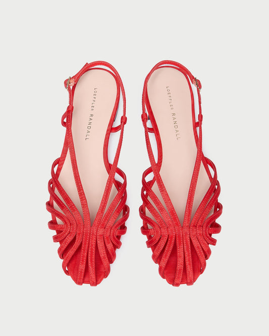 Loeffler Randall Great Value - Devon Red Moiré Slingback Sandal