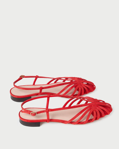 Loeffler Randall Great Value - Devon Red Moiré Slingback Sandal