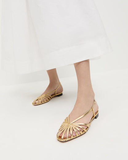 Loeffler Randall Essential - Devon Gold Slingback Sandal