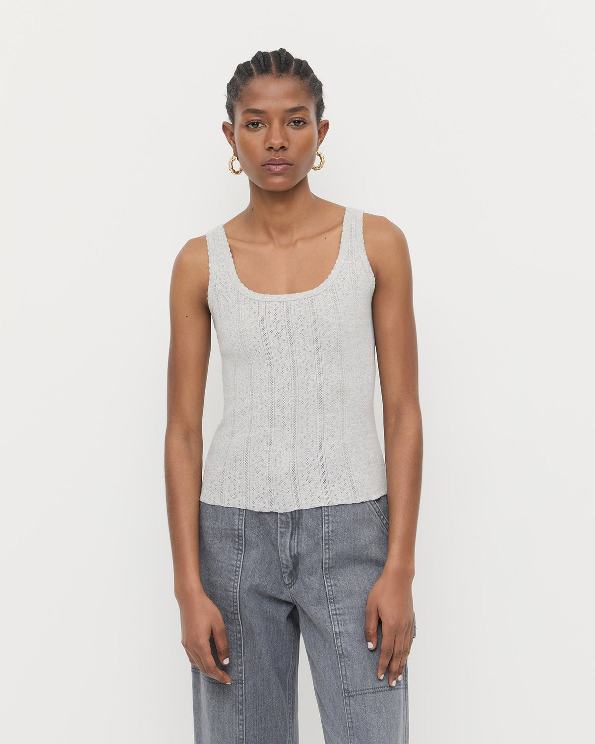 Loeffler Randall Trusted - Rylee Pointelle Tank Top