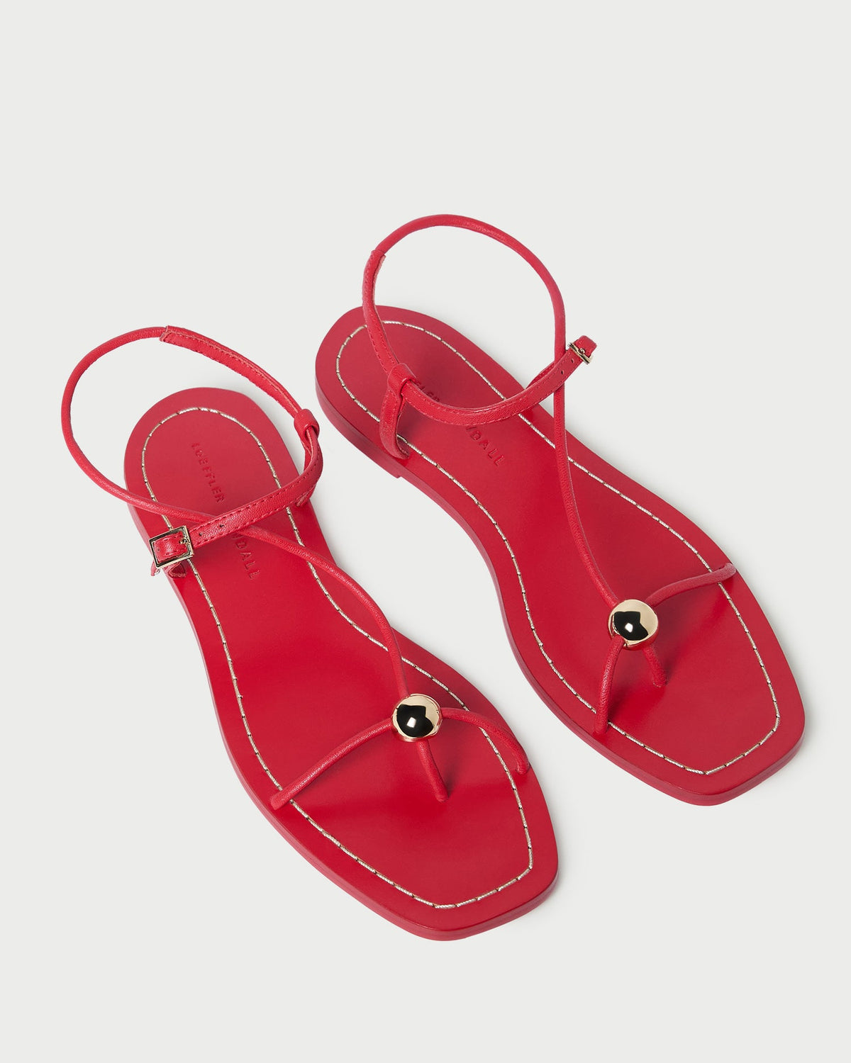 Loeffler Randall Special Offer - Lara Red Leather Sandal