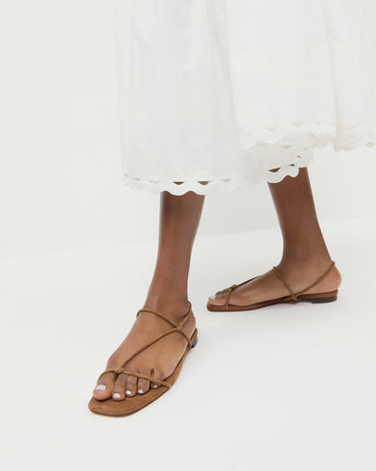 Loeffler Randall Best Seller - Eleanor Cacao Suede Strappy Sandal