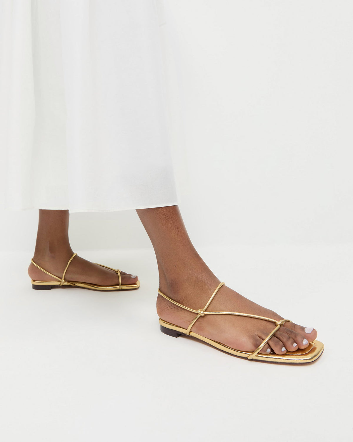 Loeffler Randall Latest - Eleanor Gold Strappy Sandal