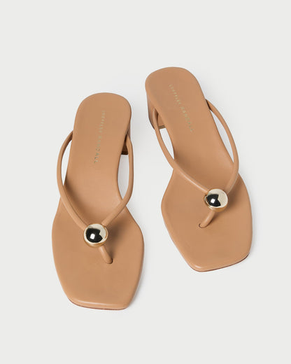 Loeffler Randall Deals - Odessa Dune Leather Heeled Sandal