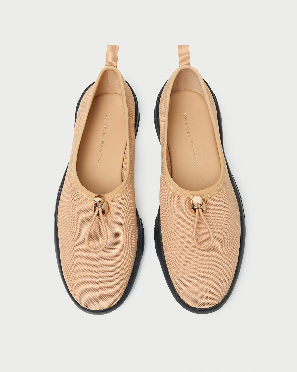 Loeffler Randall Classic - Raina Caramel/Black Mesh Flat