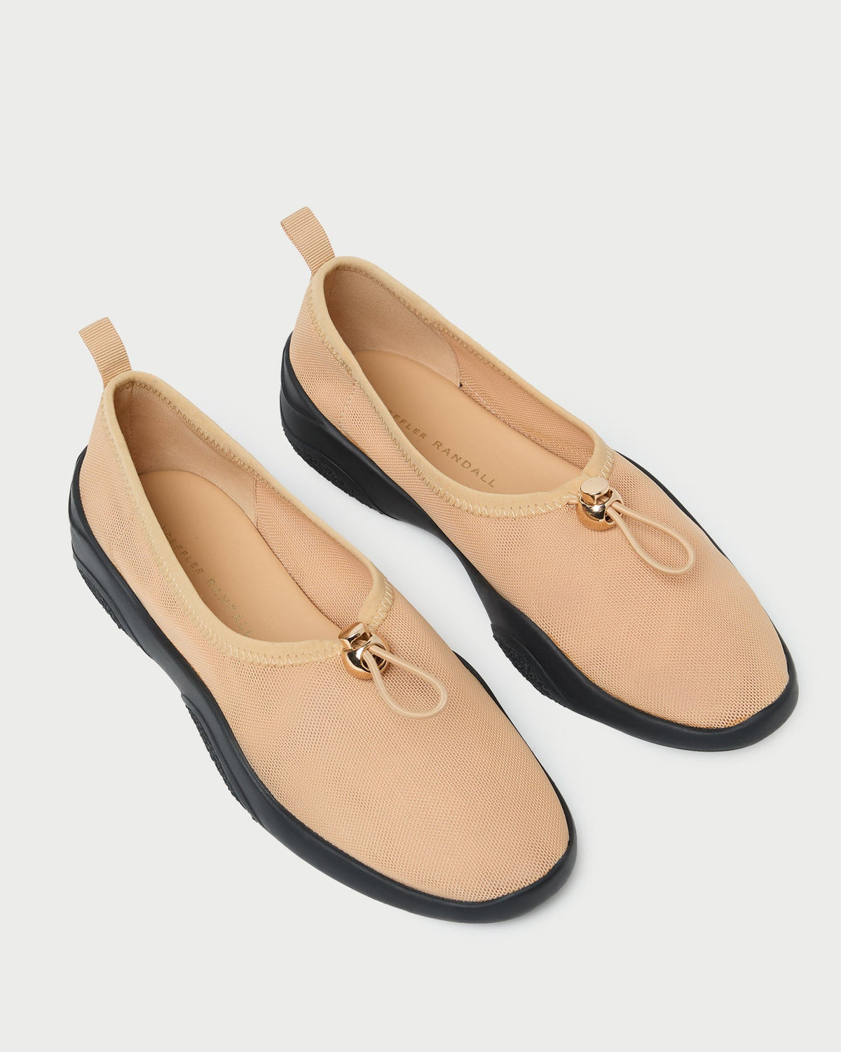 Loeffler Randall Classic - Raina Caramel/Black Mesh Flat