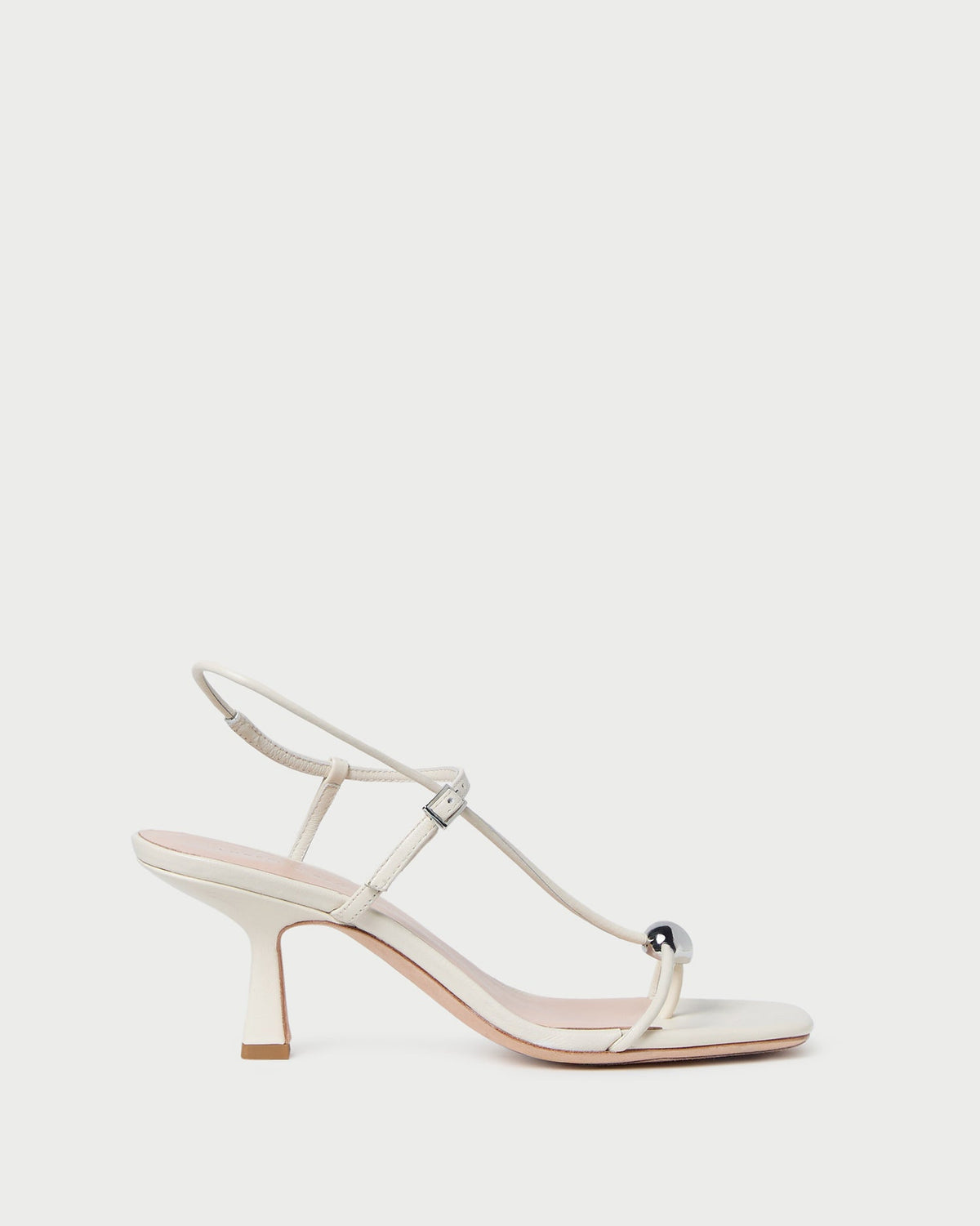 Loeffler Randall Best Price - Triana White Leather Mid-Heel Sandal