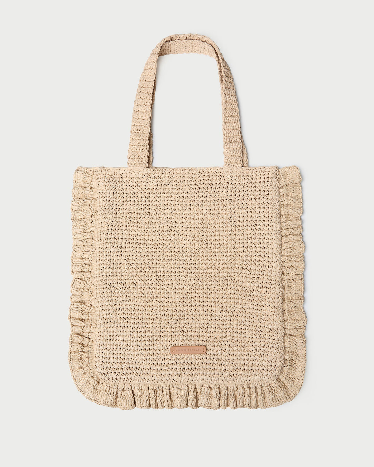 Loeffler Randall Featured - Justine Natural Crochet Ruffle Tote