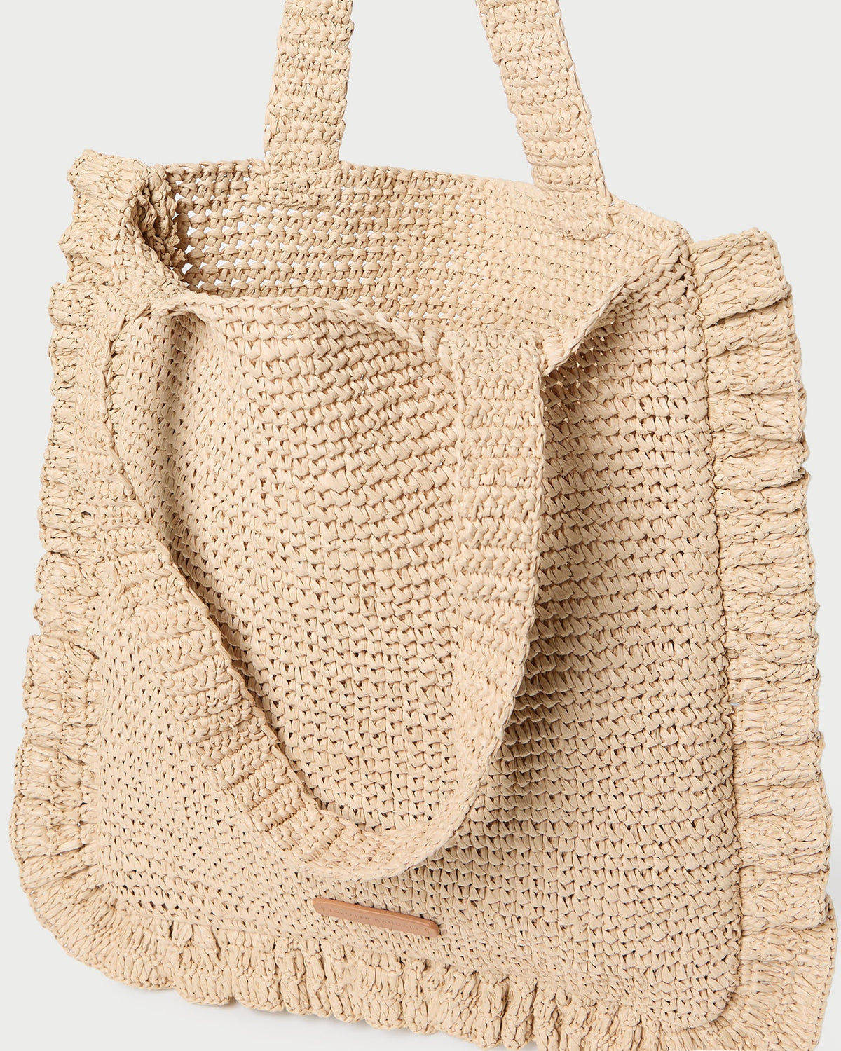 Loeffler Randall Featured - Justine Natural Crochet Ruffle Tote