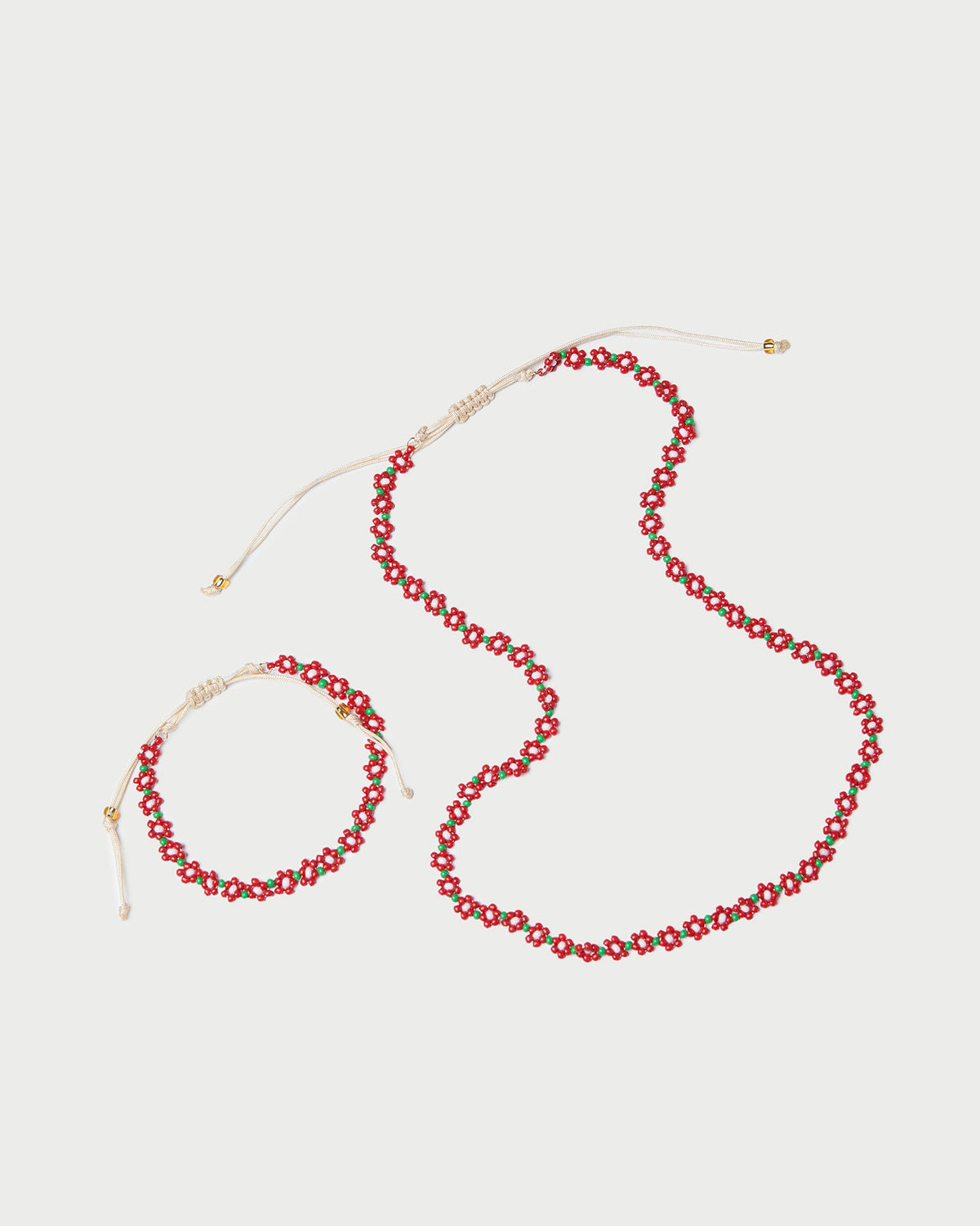 Loeffler Randall Latest - Flora Red/White Beaded Set