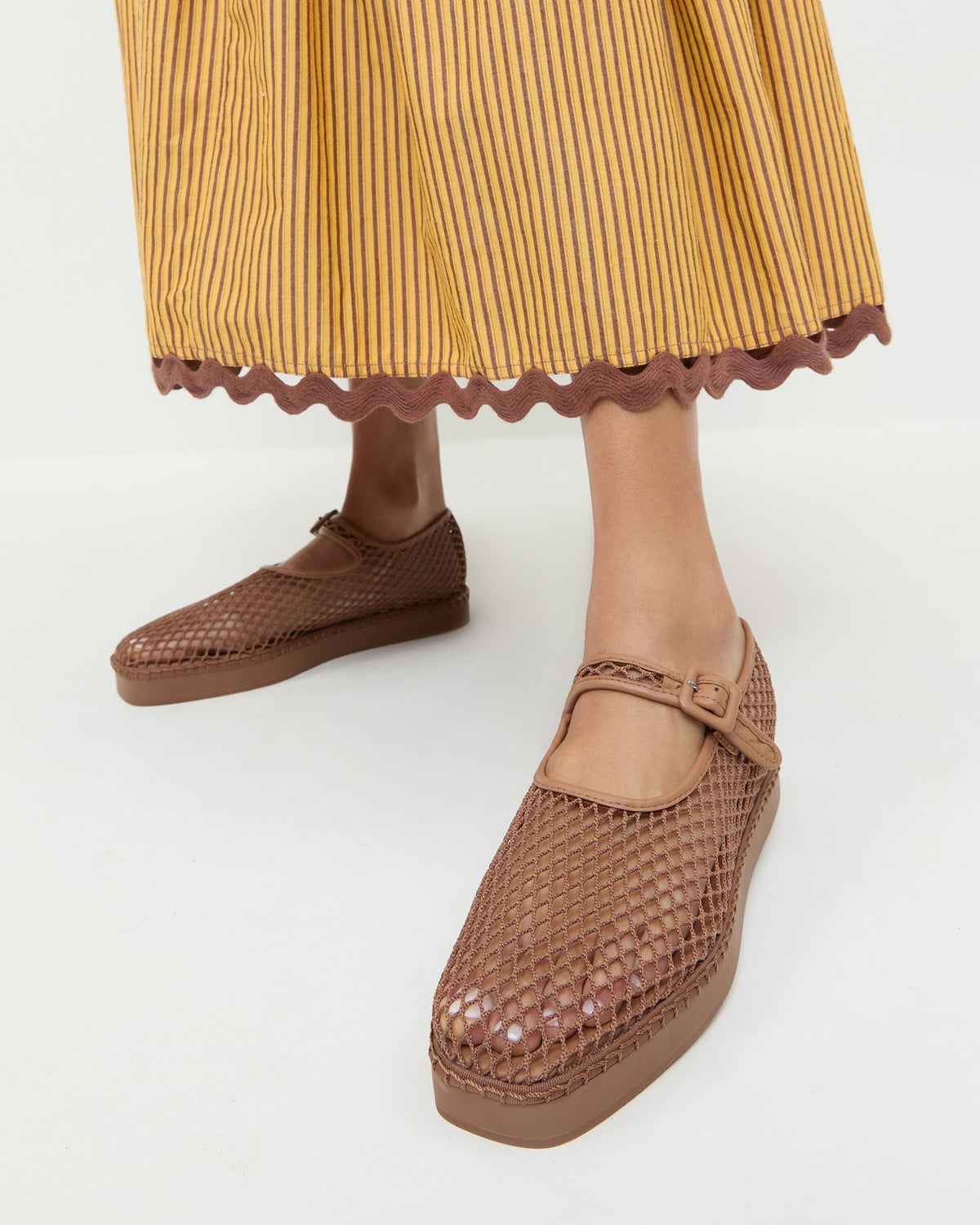 Loeffler Randall Popular - Rita Brown Netted Mary Jane