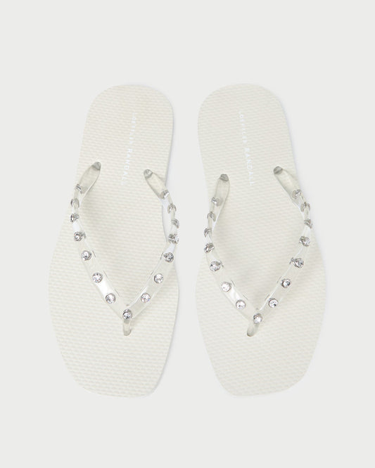 Loeffler Randall Quality - Taryn Cream Jelly Flip Flop
