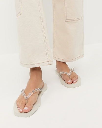 Loeffler Randall Quality - Taryn Cream Jelly Flip Flop