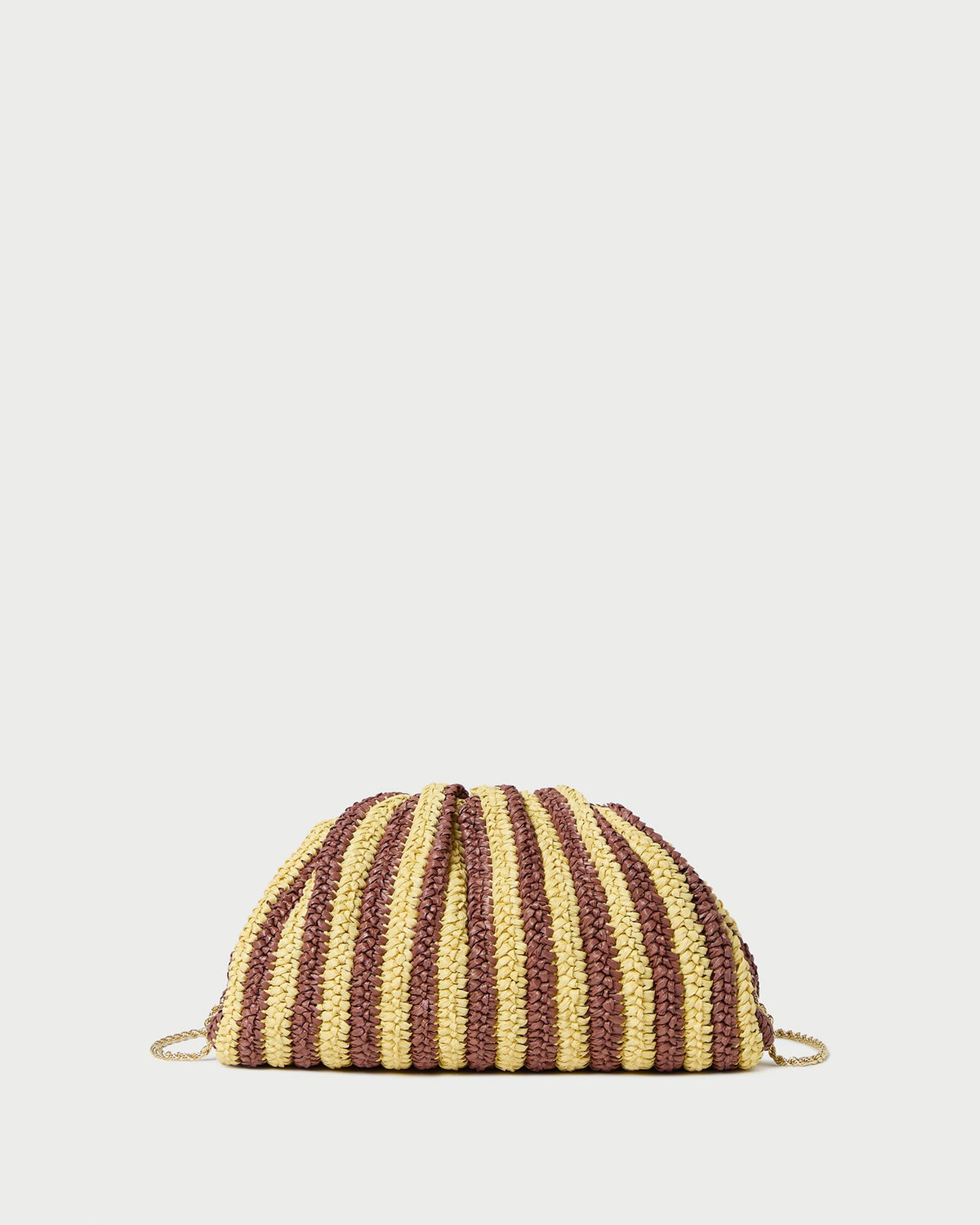 Loeffler Randall Featured - Bailey Brown/Butter Stripe Dome Clutch